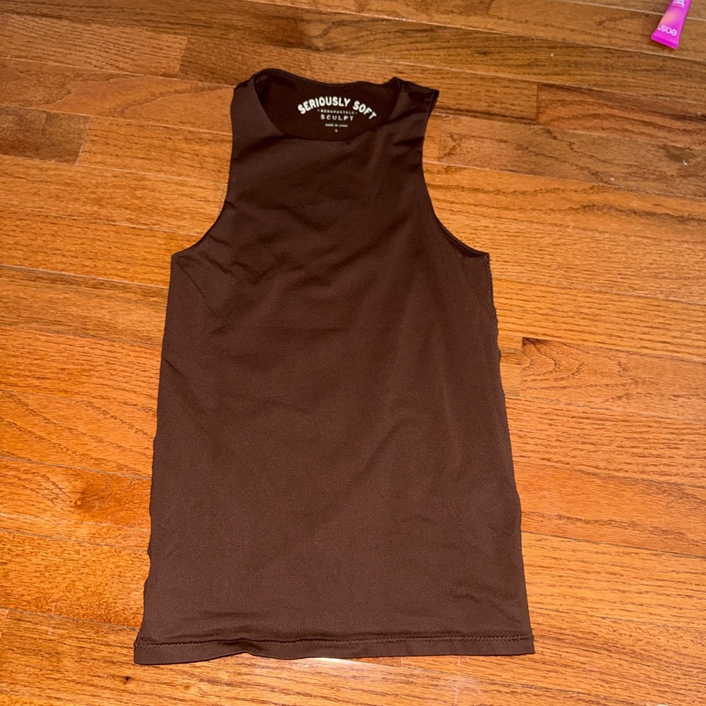 Aeropostale Chocolate Brown Sculpt Tank